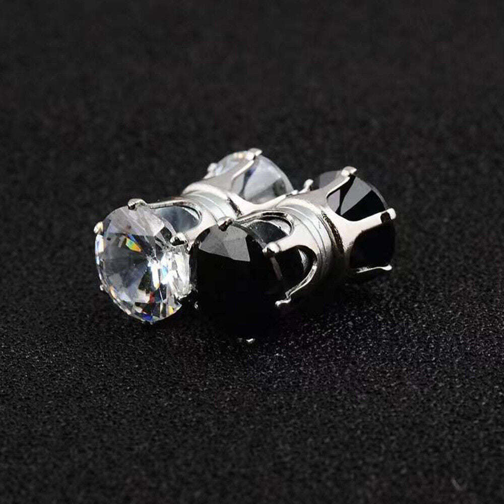 LuxeFermoir Magnetic Diamond Stud Earrings