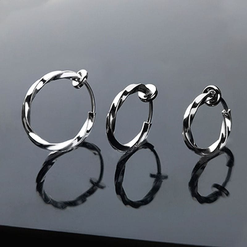 Mobius Hoop Clip-on Earrings